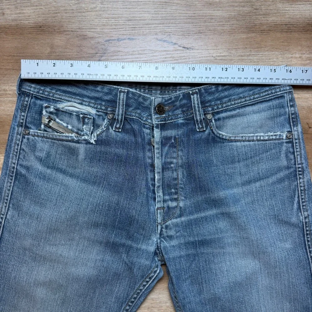 Diesel Dughan Jeans Men 30x32 Blue Slim Tapered Distressed Made in Italy‎ 0088Z